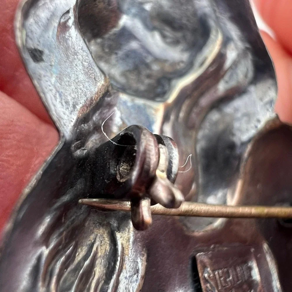 Vintage‎ Lang Sterling Silver Cocker Spaniel Dog Brooch 2